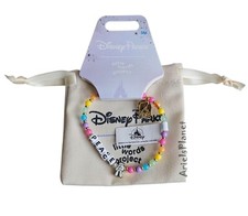Disney Parks Little Words Project Mickey Mouse Peace Bracelet & Pouch - SM picture
