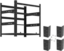 Sluice V.2 12 GPU Mining Rig Frame, 4 Stacking Brackets - Black picture