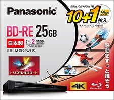 Panasonic 2x Speed ​​Blu-ray Disc Rewritable Set: 10 x 25GB Discs + 1 x 50GB picture