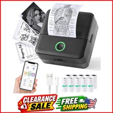 Mini Sticker Printer, X6 Print Pod with 10 Rolls Thermal Paper picture