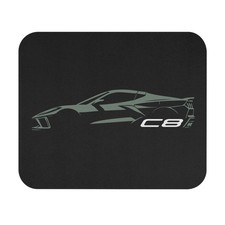 C8 Corvette Stingray Cacti Green Silhouette Graphic Mouse Pad  picture