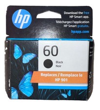 Genuine HP 60 Black Ink Cartridge CC640WN EXP 10/2026 Sealed Box picture