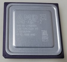 Vintage AMD K6 AMD-K6-2/400AFR 2.2V Core/3.3V Processor Collection/Gold picture