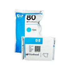 Genuine HP 80 Cyan Printhead & Cleaner C4821A DesignJet 1050 1055 picture