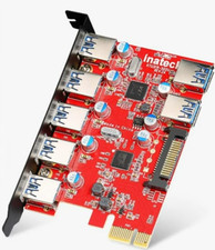 Inateck KTU3FR-5O2U 7-Port USB 3.0 PCIe Expansion Card 5 Rear 2 Internal (b7) picture