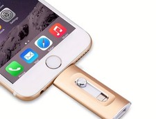 128GB Pink USB Flash Drive for iPhone iPad Android Windows – 3‑in‑1 OTG picture