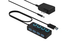 Sabrent HB-UMP3 4-Port USB 3.0 Hub With Power Adapter - USB - External - 4 USB picture