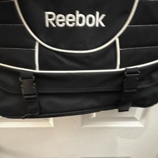 Vintage Reebok NHL Hockey Coach Messenger Briefcase Bag Black Laptop Tote picture