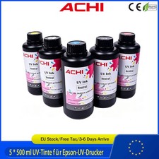 5*500ml UV Neutral Ink Refill For Epson R1390/L800/DX5 UV Printer CMYKW【EU】 picture