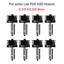 3D Printer For Bambulab P2S H2D Hotend Kit 0.2/0.4/0.6/0.8mm Nozzle Parts 1/2PCS picture