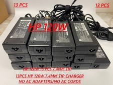 13 PCS ASSORTED LOT  HP 120W 7.4MM TIP CHARGER NO AC ADAPTERS/NO AC CABLE picture