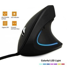 USB Vertical Wired Mouse Ergonomic Gaming Optical Mice 3200DPI for PC Computer picture