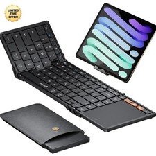 XK01 TP Foldable Bluetooth Keyboard with Touchpad for Laptop, PC, Tablet, Sma... picture
