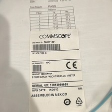 CommScope 760171801 1m Aqua 8 Fiber Fanout MTP/MPO to LC Optical Cable picture