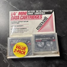 NOS Maxell DC-2120 1/4” 2-Pack Mini Data Cartridge Tapes QIC 80 Formatted✅NEW✅ picture