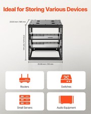 10U Open Frame Network Rack 23in Deep 4 Post Wall Mount Floor Server Rack picture