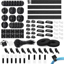 Cord Management Organizer Kit 4 Cable Sleeve Split with 76 Self Adhesive picture