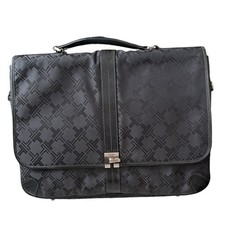 TUMI Signature Monogram T Laptop Bag Messenger Nylon No Shoulder Strap  15 x 12
