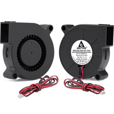2Pcs 50Mm 5015 Blower Fan 24V Brushless Dual Ball Bearing Turbo Cooling 50X15Mm picture