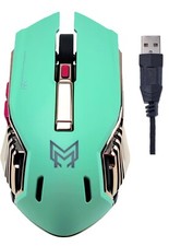 Gaming Mouse Mechanical GM88A Wired RGB Flowing Backlit light - Light Mint picture