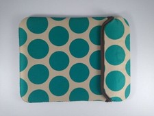 Thirty One 31 Tote A Tablet - Padded Tablet Case iPad Kindle Teal Polka Dots picture