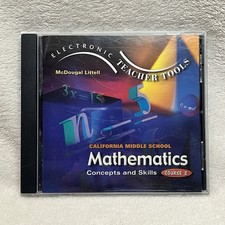 Electronic Teacher Tools Concepts&Skills Course 2 McDougal Littell California CD picture