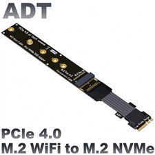 ADT M.2 WiFi A.E Key Interface Transfer Extension Cable Support M2 NVMe Pcie4.0 picture