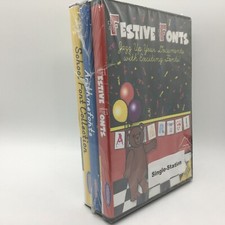 3 PC Set Arithmefonts, Festive Fonts, & School Font Collection  New picture