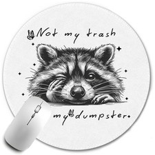 Funny Raccoon Mouse Pad Aesthetic Not My Trash Themed Computers Laptop Desk picture
