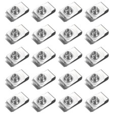 U-Style Clip-On Nut, 20 Pack M6-1 Regular Extruded U-Nut U-Type Fasteners Har... picture