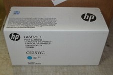 GENUINE OEM HP CE251YC | CYAN PRINT CARTRIDGE FACTORY SEALED picture