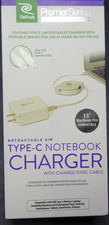 ReTrak Universal Notebook Charger With USB C Retractable 60W Power Adapter picture
