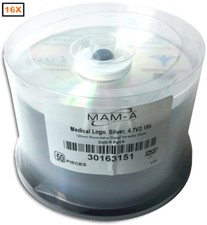 50-Pak MAM-A Mitsui MEDICAL GRADE Logo-top ARCHIVAL 4.7GB 16X DVD-R’s, #163151 picture