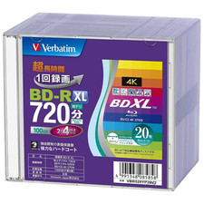 NEW Verbatim BD-R XL 100GB 3-Layer Blu-ray Discs 20 Pack Printable VBR520YP20V2 picture