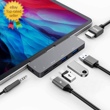 Ipad Pro USB C Hub Adapter with 4K Hdmi,3.5Mm Jack,2 X USB3.0,PD 60W,USB C Data, picture