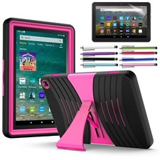 New Amazon Fire HD 8 Case 12th Generation 2024/2022 Full Body Rugged Stand Cover picture