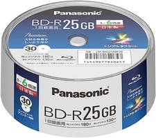 Panasonic 6x BR Disc, Single-Sided, Single-Layer, 25GB (Write-On), 30-Disc picture
