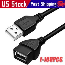 High-Speed USB-USB Extension Cable USB 2.0 Adapter Extender Cord Male/Female LOT picture