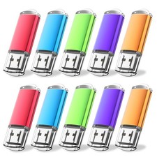 Kootion 10 Pack 2G USB 2.0 Flash Drives Memory Thumb Stick US Multi Color picture