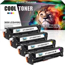 Set 4 New CE410X CE411A CE412A CE413A Toner Cartridges Compatible HP 305X 305A picture