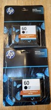 2X Genuine Oem HP 60 Ink Cartridge Black Exp 2/2025  & 10/2025 NEW picture