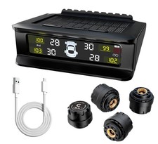 GH1200 Tire Pressure Monitoring System with 4 Sensors, Solar & USB-C Charging... picture
