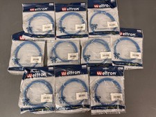 BAG OF 10 Weltron 2' Blue CAT6 RJ45 Snagless Patch Cables # 90-C6CB-BL-002 picture