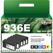 936e 936XL Ink Cartridges (with New Chip) for HP OfficeJet Pro 9125e 5 pack -NEW picture