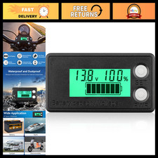 Waterproof Battery Monitor 8-100V LCD Display Capacity Tester for Car RV Marine picture