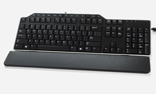 Dell D216M Wired USB Full-Size Keyboard Detachable Wrist Rest, Black QWERTY picture
