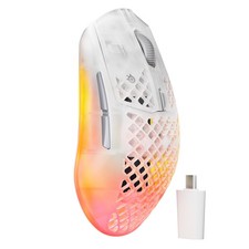SteelSeries Aerox 3 WL Gen 2 Ghost Gaming Mouse, Wireless, 2.4GHz/Bluetooth, Ult picture