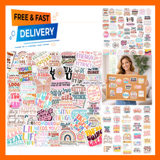 Motivational Holographic Stickers Pack 300 Pcs Waterproof for Water Bottles picture