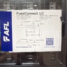 6-Pack of AFL FuseConnect LC OM4 Multi-Mode 50/125 Optical Fiber Connectors picture