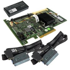 DELL PERC 6/I 3Gb/s PCIe x8 SAS RAID Controller 0T954J + 2x SAS Cables + BBU picture